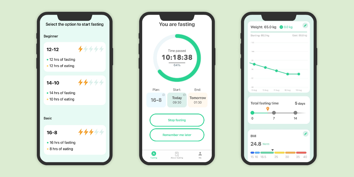 fasting app screenshots
