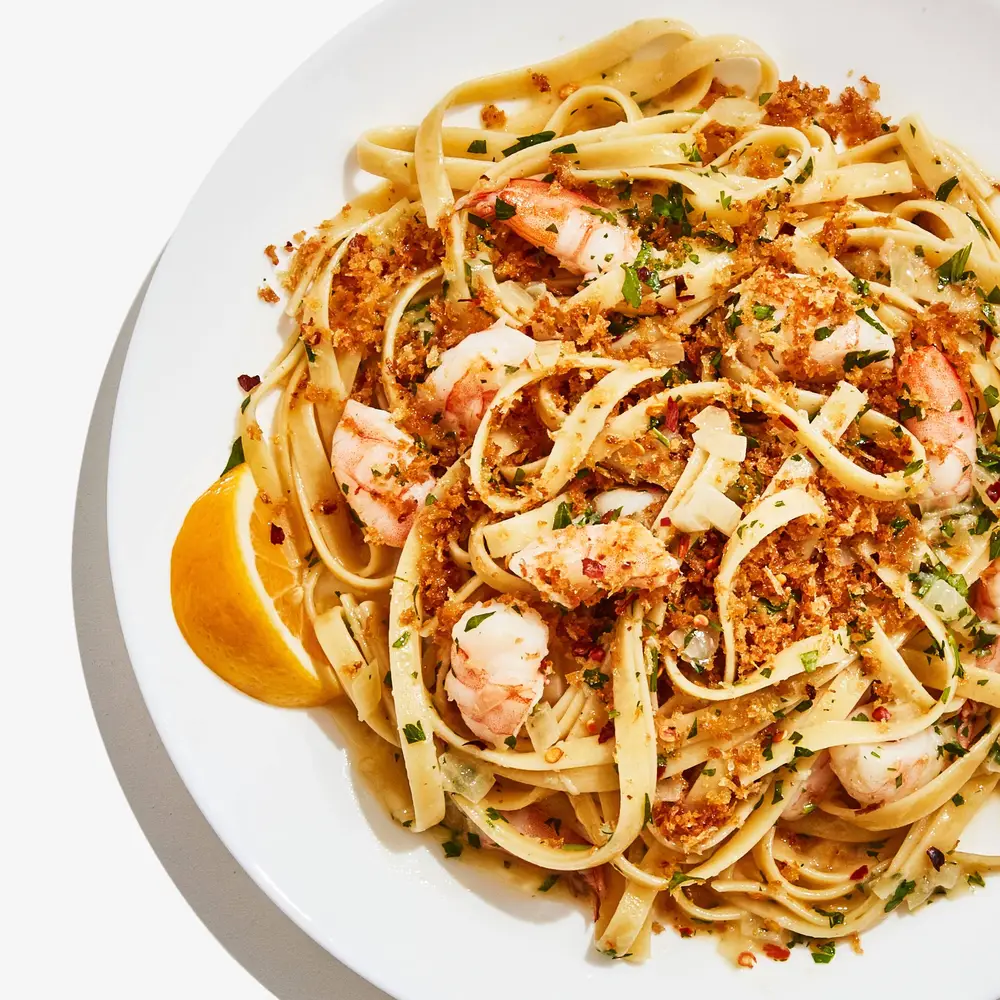 Healthy Shrimp Scampi Pasta