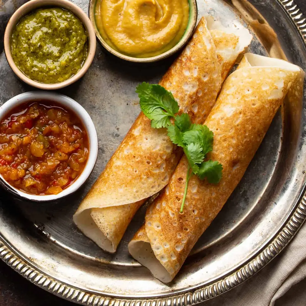 Low-Carb South Indian Masala Dosa