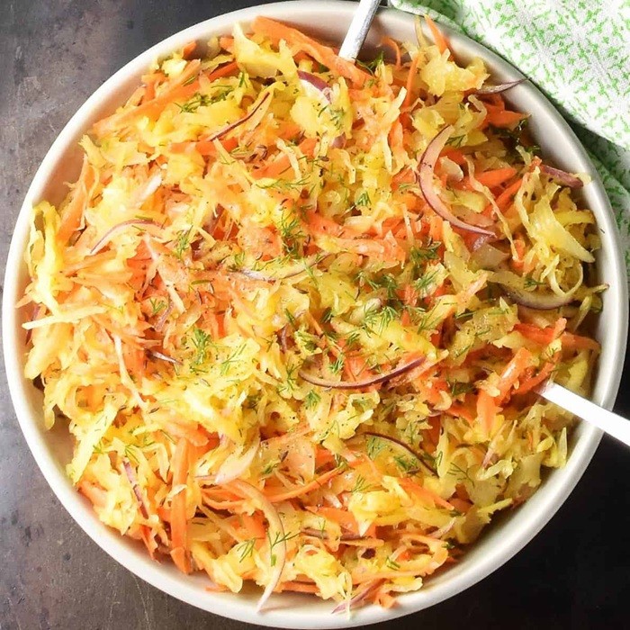Keto Sauerkraut and Fish Salad