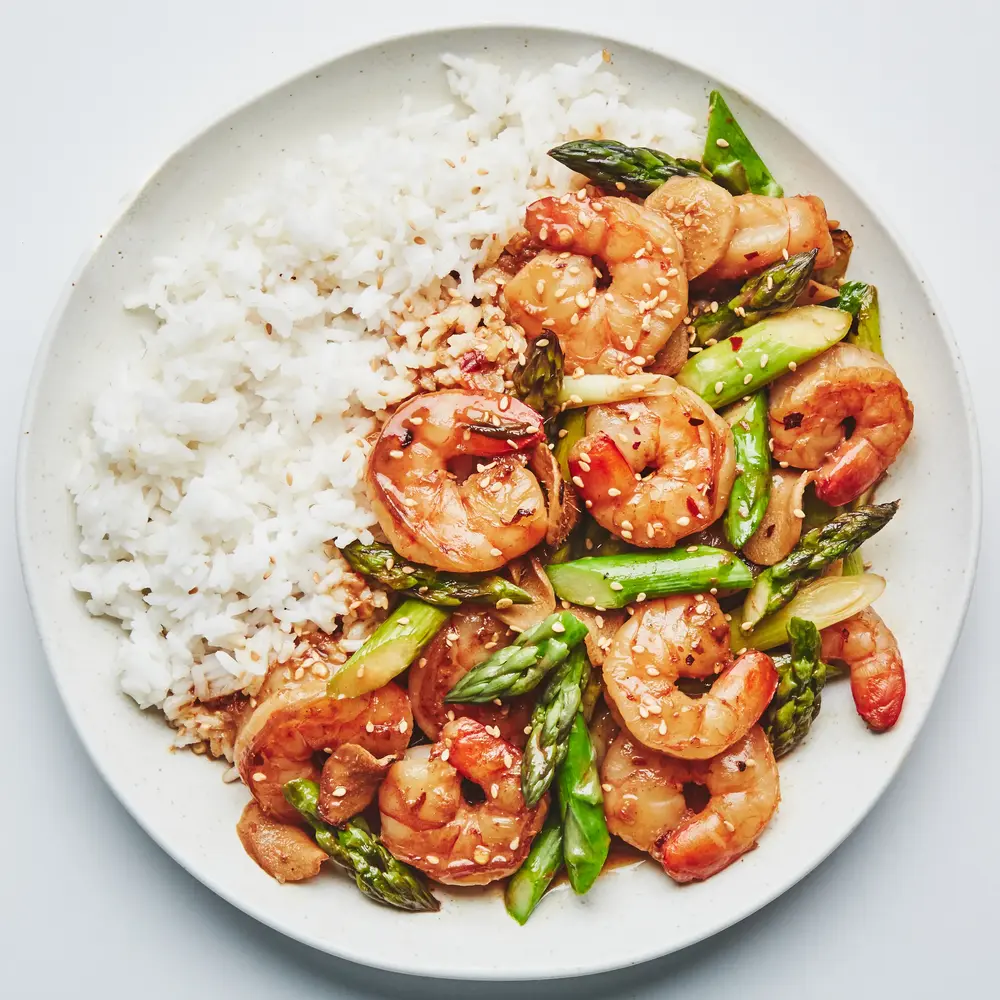 Healthy Shrimp and Asparagus Stir-Fry