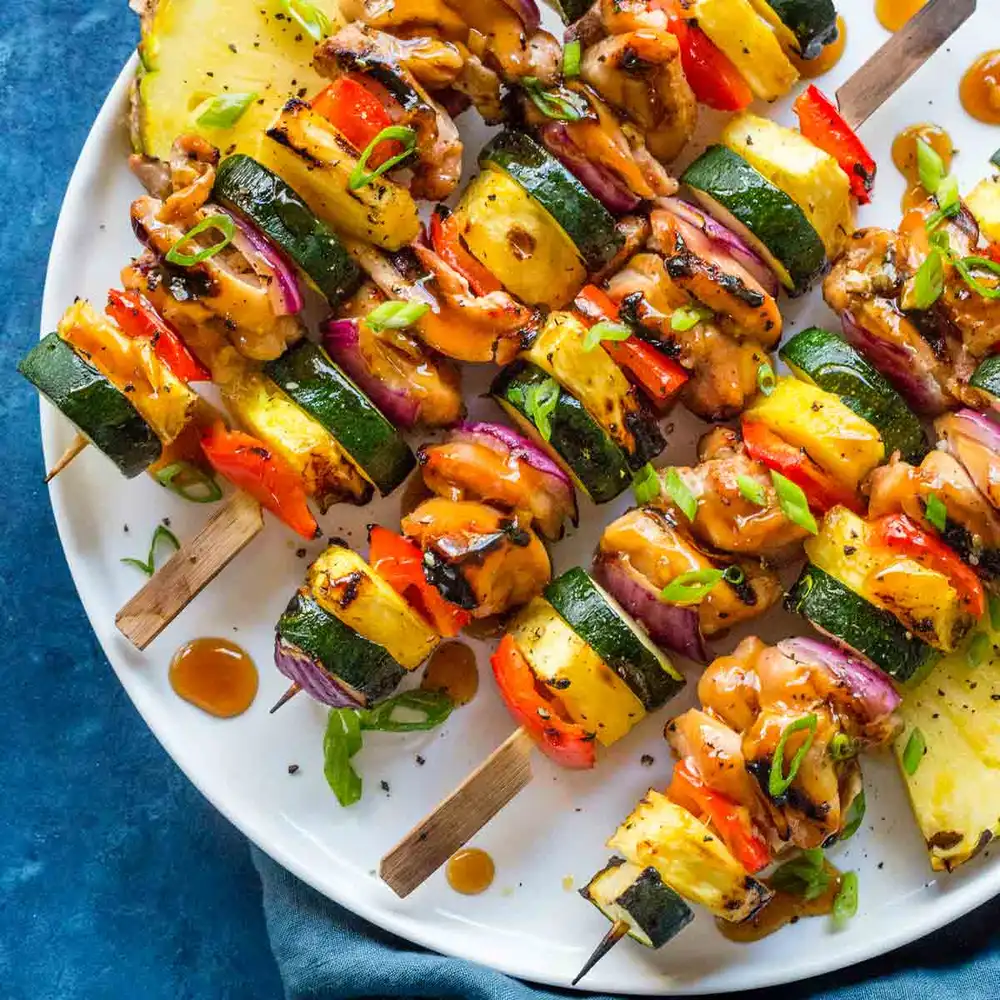 Keto Hawaiian Chicken Skewers