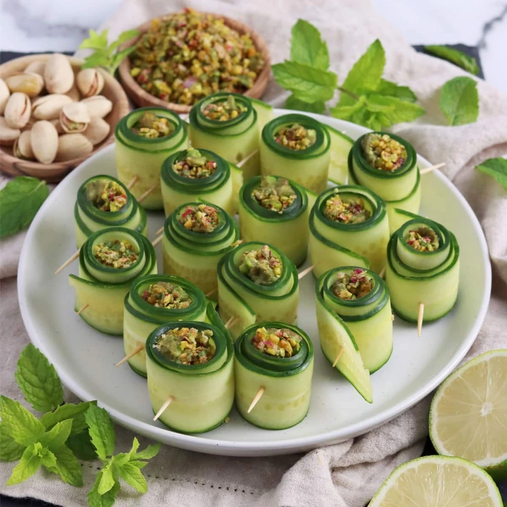 Keto Cucumber Avocado Rolls