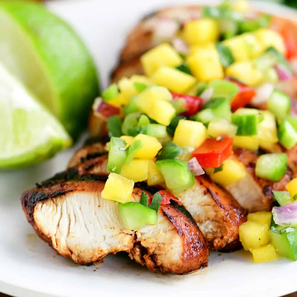 Healthy Mango Salsa Chicken