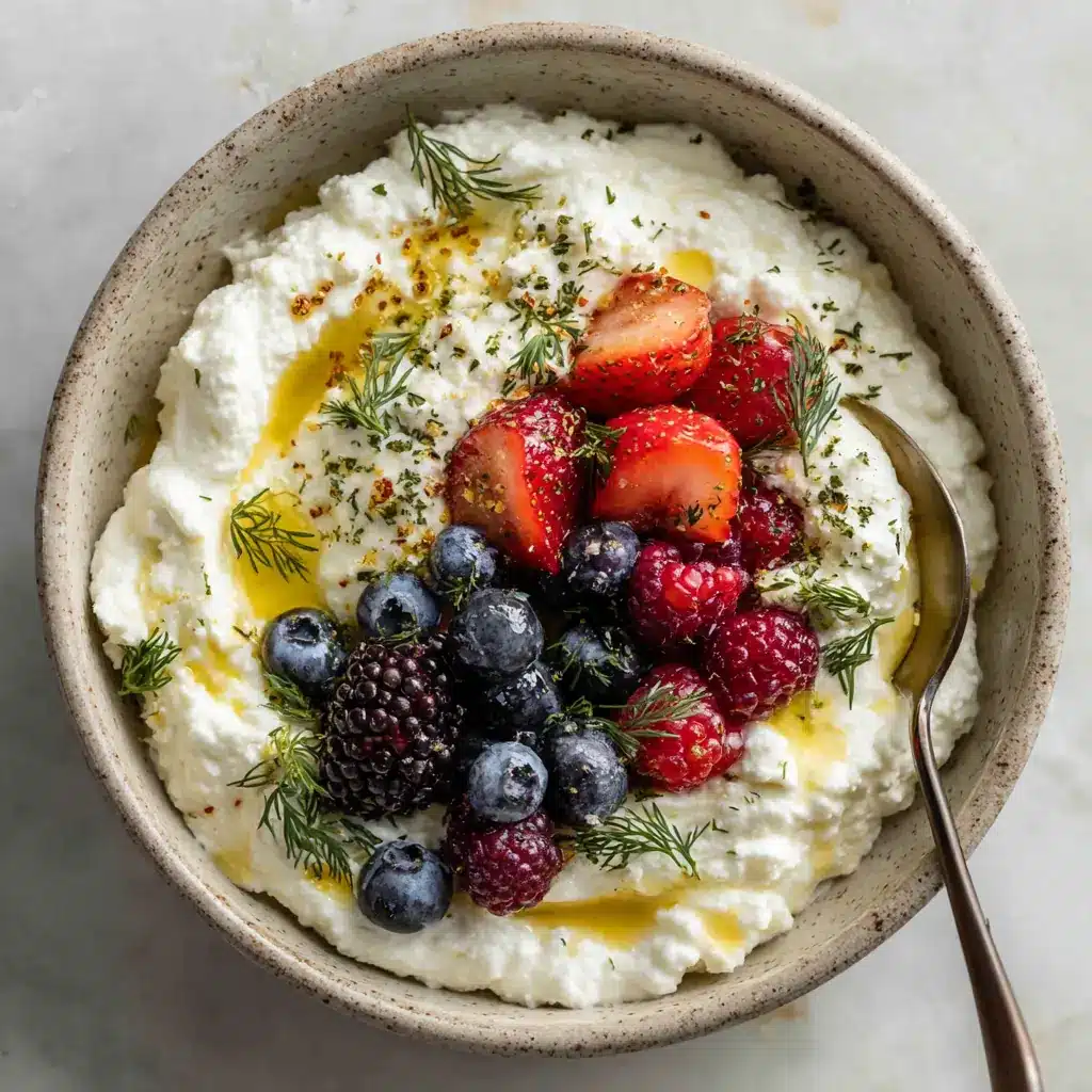 Bol Proteico de Requesón con Frutos Rojos y Nueces