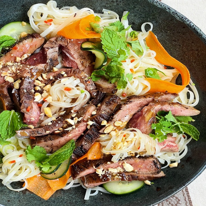 Keto Steak & Vietnamese noodle salad